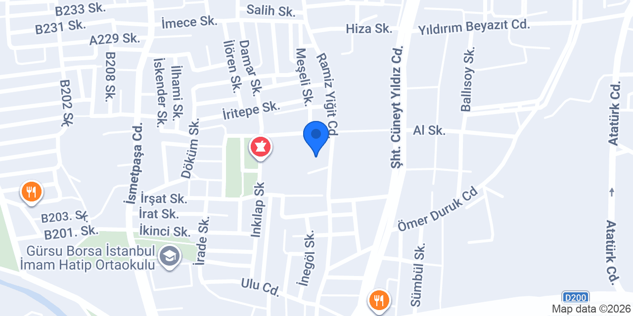 Hacı Huriye Tinç Ortaokulu konumu