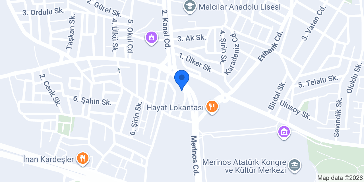 Merinos Çiçek Evi konumu