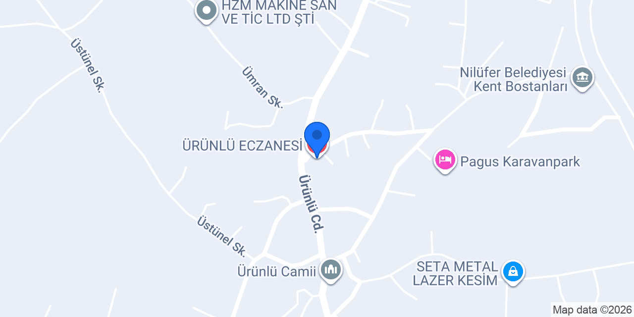 ÜRÜNLÜ ECZANESİ konumu