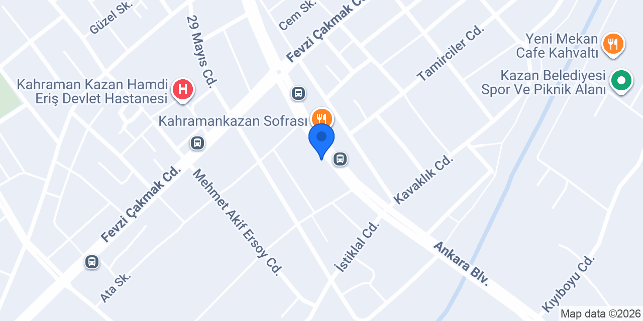 Halkbank Kahramankazan Şubesi konumu