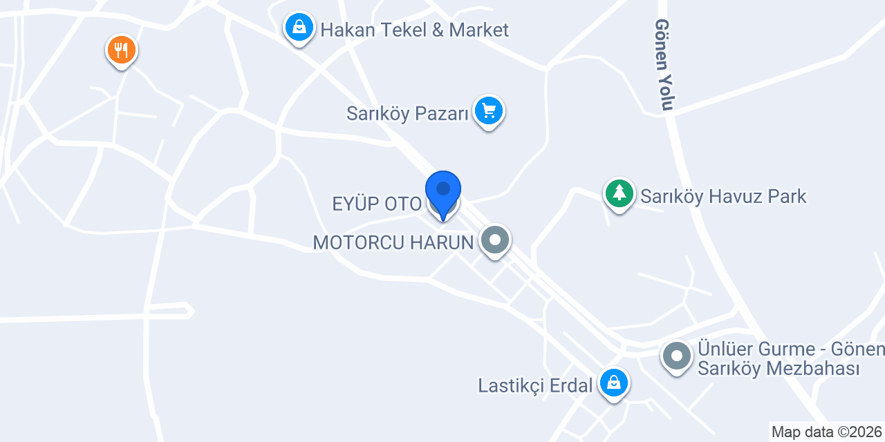 EYÜP OTO konumu