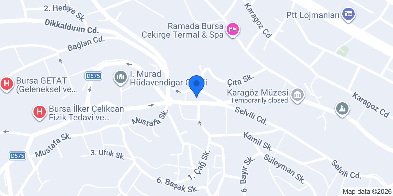 Özdemiroğlu Baklava - Çekirge Şubesi konumu