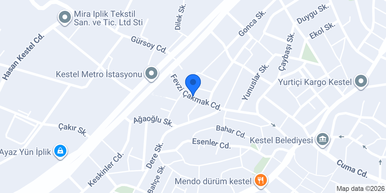 Oses Çiğ Köfte Kestel Bursa konumu