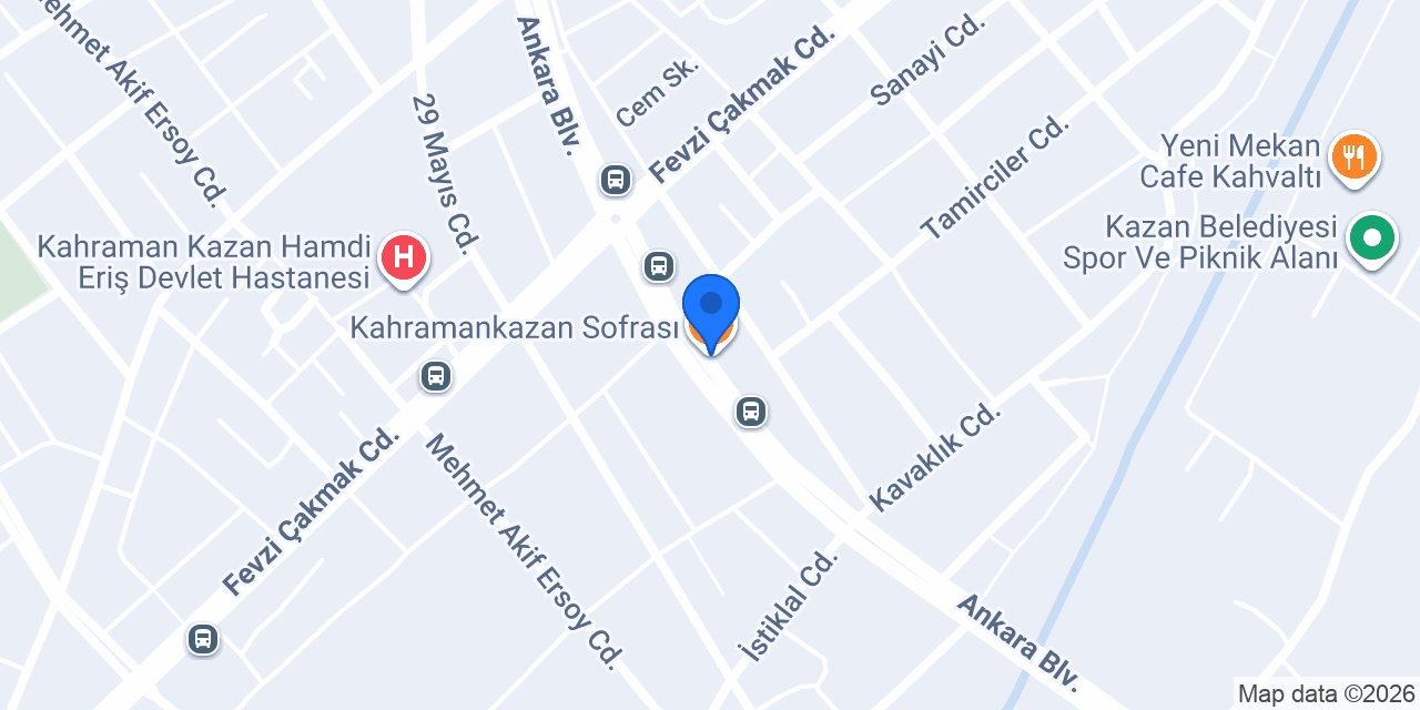 Kahramankazan Sofrası konumu