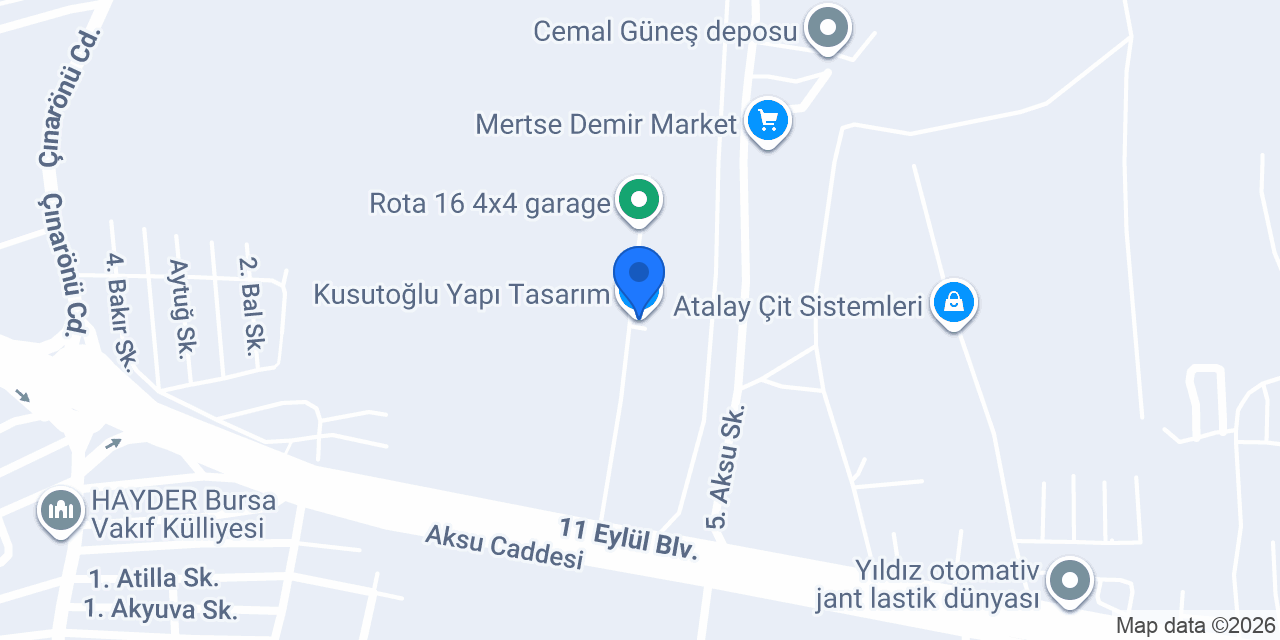 Kusutoğlu Yapı Tasarım konumu
