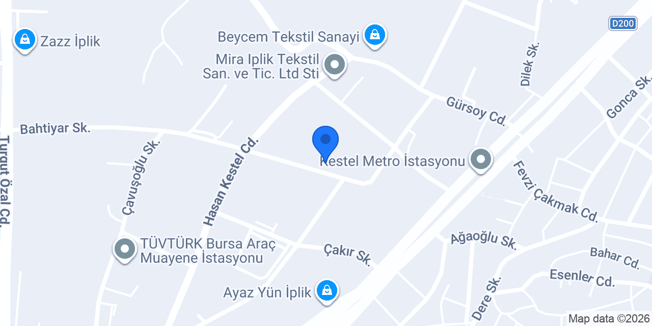 Akmar Tekstil konumu