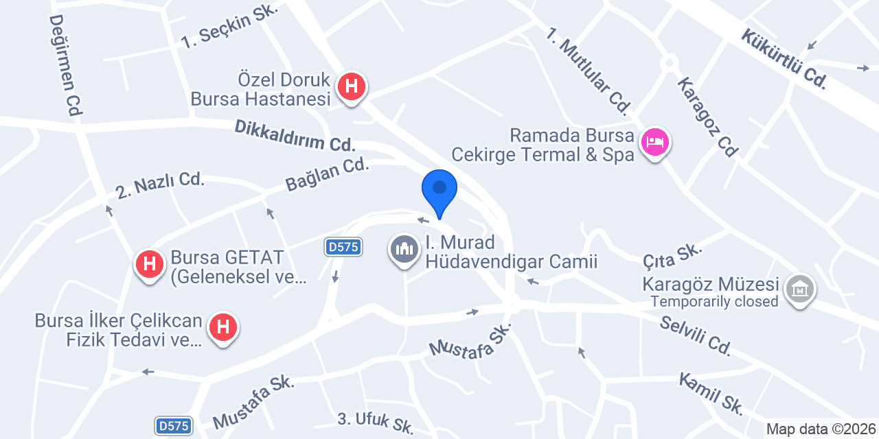 Çekirge Manzara Kafe konumu