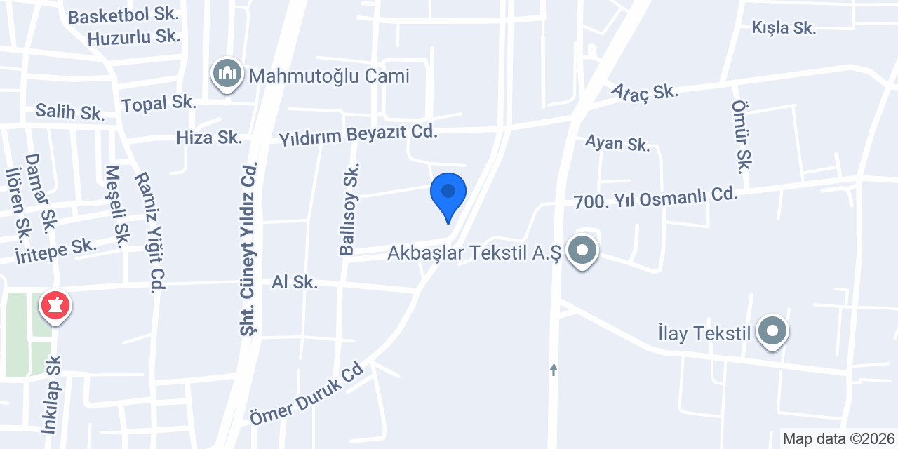 YTS Yıldırım Tekstil konumu
