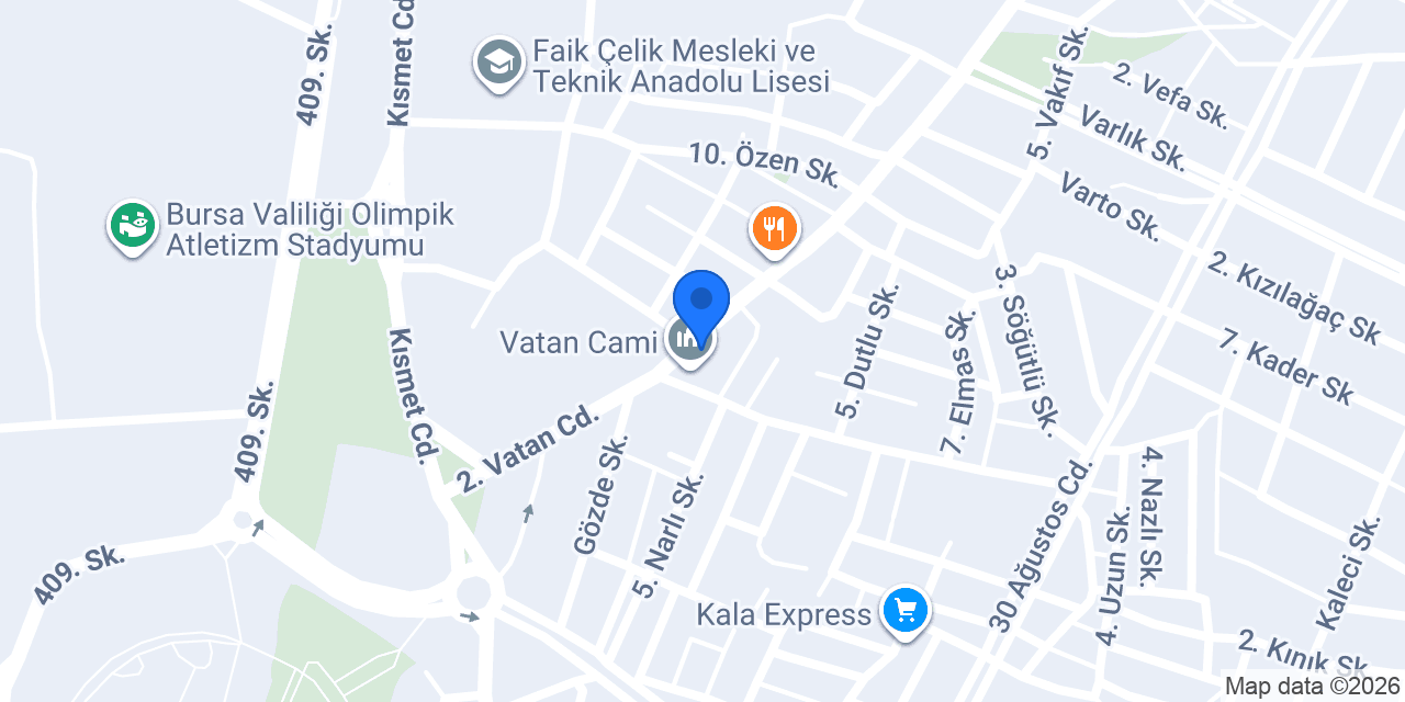 VATAN YAPI MALZEMELERİ konumu
