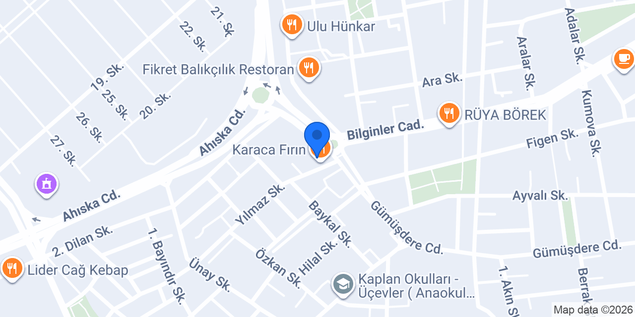 Karaca Fırın konumu