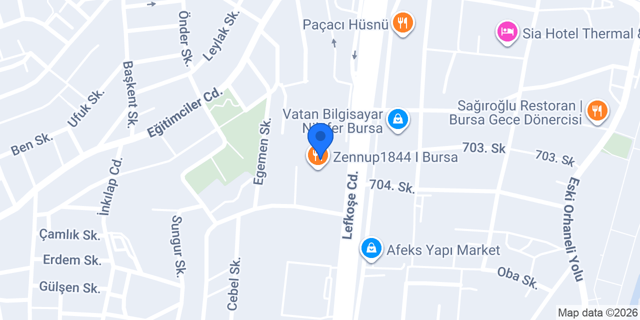 Ohannes Burger Bursa Eker konumu