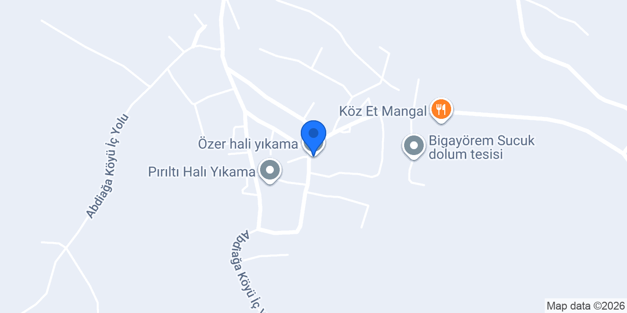 Özer hali yıkama konumu