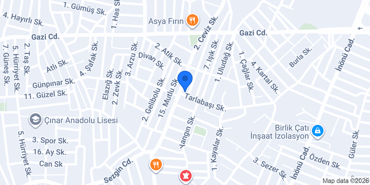Alestakoltukyıkama konumu