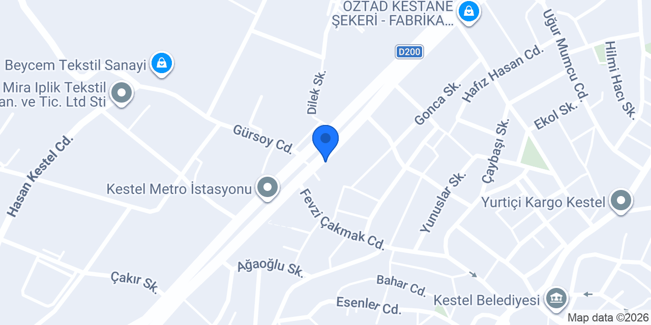 Evci Mobilya konumu