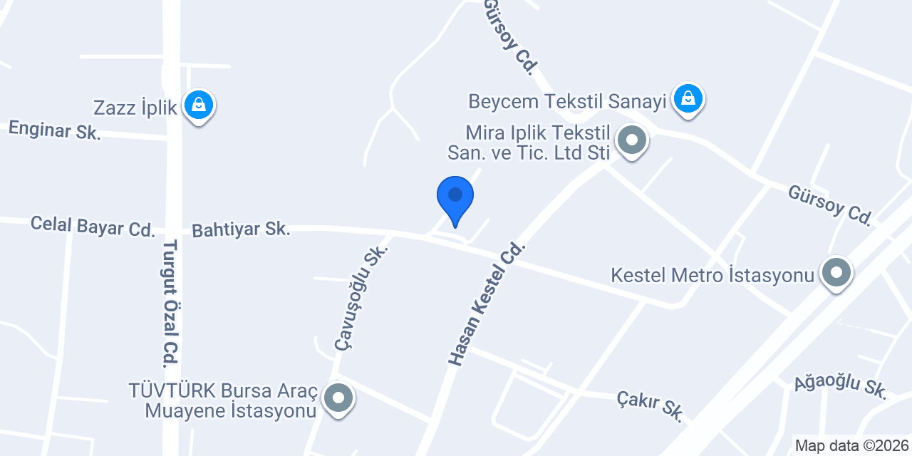 hcr ceka tekstil ltd.şti konumu