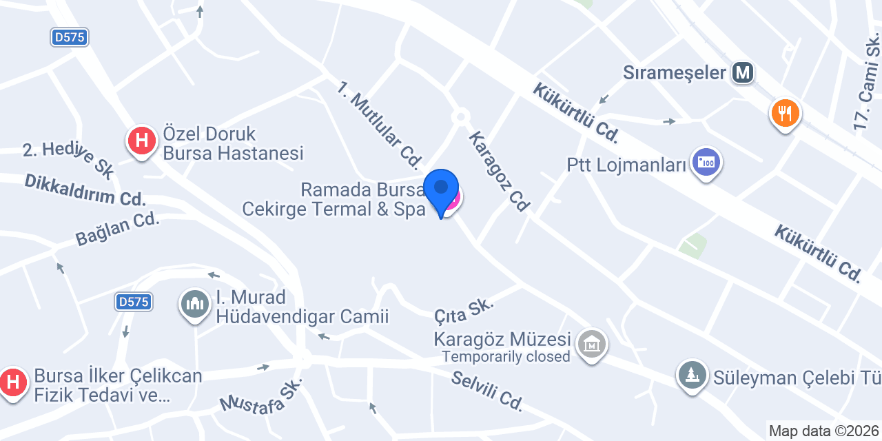 Ramada Bursa Cekirge Termal & Spa konumu