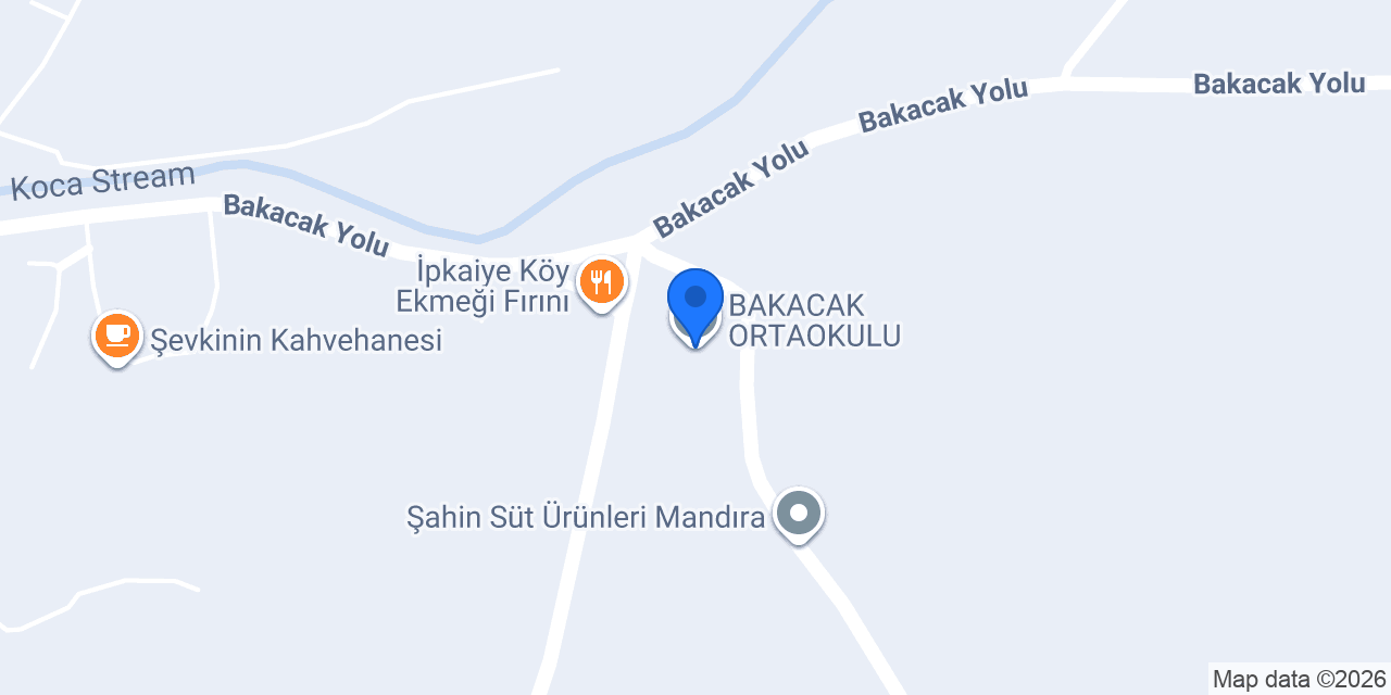 BAKACAK ORTAOKULU konumu