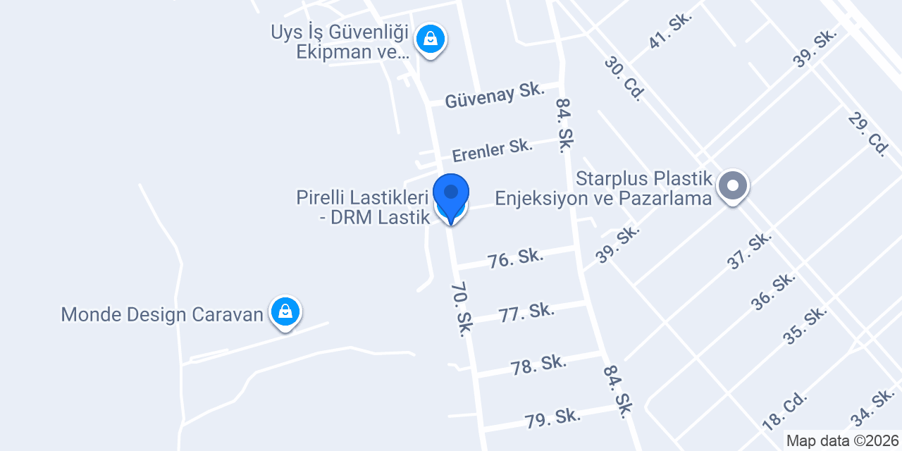 Pirelli Lastikleri - DRM Lastik konumu