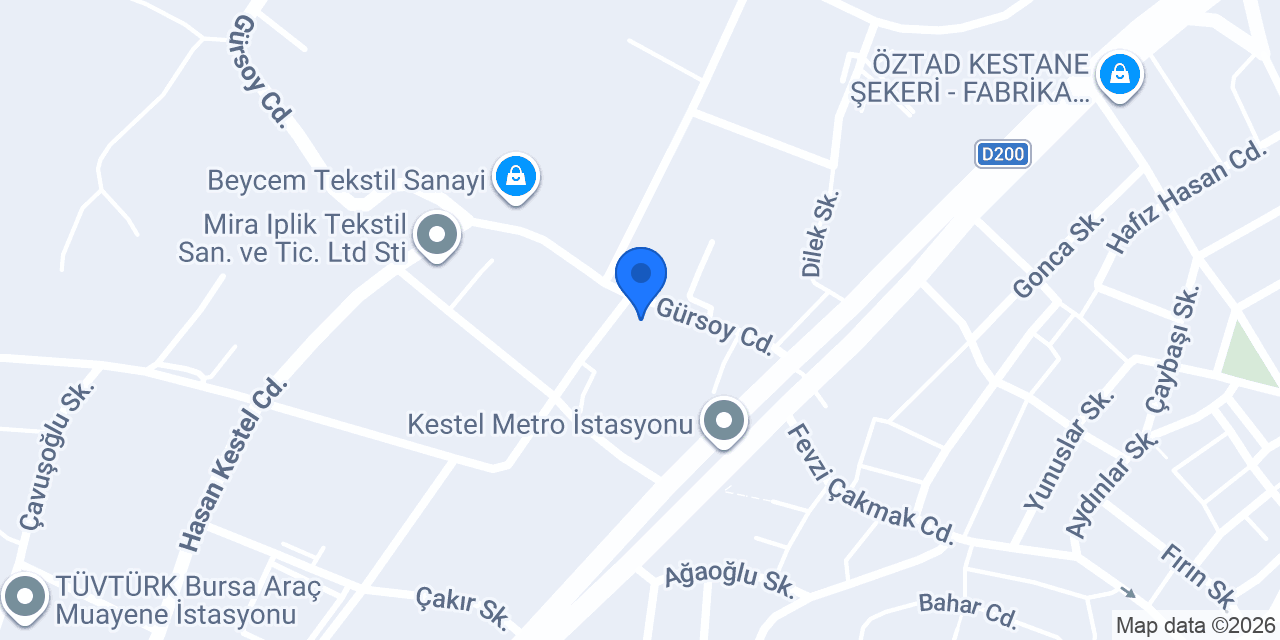 İKİ YILDIZ ÖRME TEKSTIL SANAYI TIC. LTD. STI. konumu