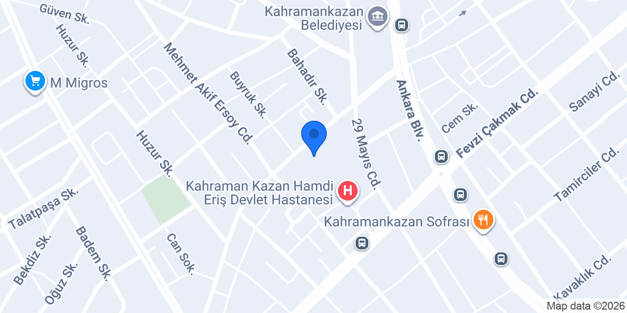 Kahramankazan Şehit Samet Cantürk Asm konumu