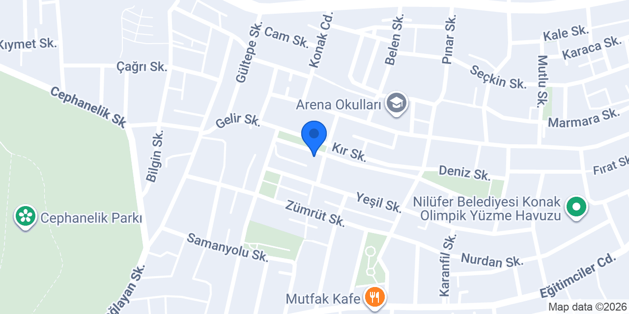 Mavi Yeşil Anaokulu konumu