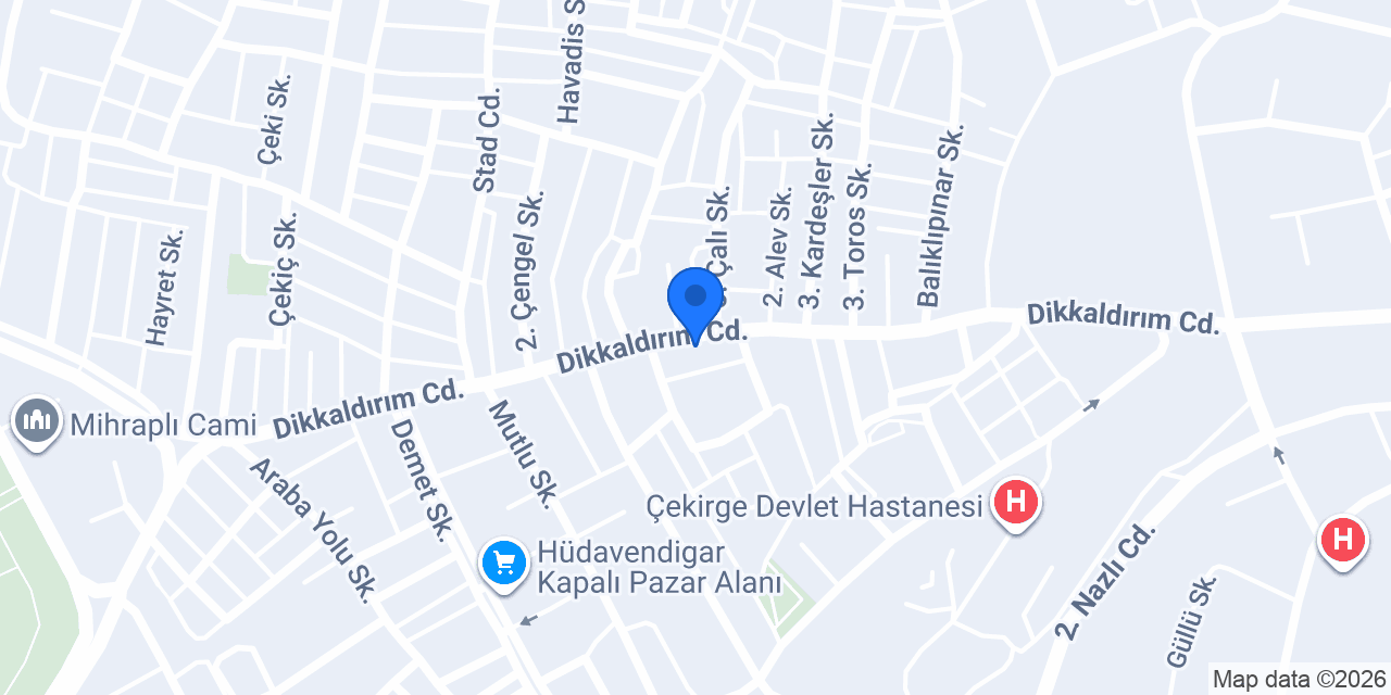 Beysos Döner Dikkaldırım konumu