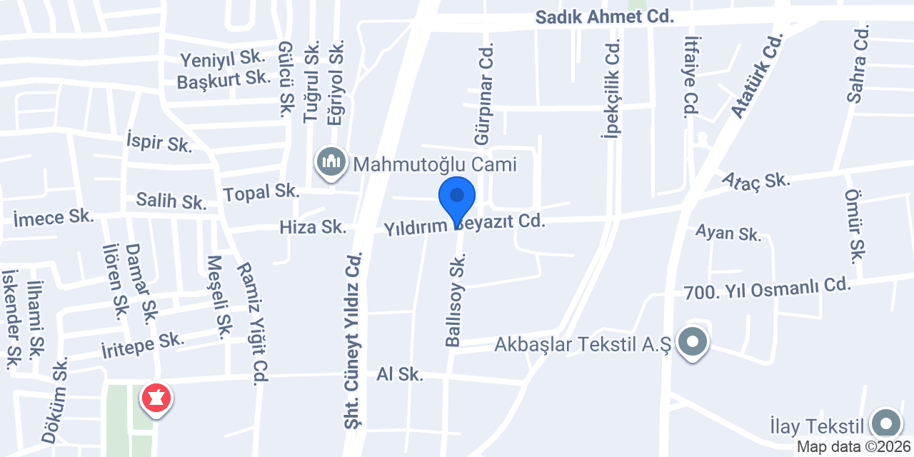 HİSTEKS TEKSTİL SAN. VE TİC. LTD.ŞTİ. konumu