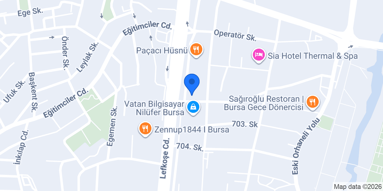 Uysak Otomotiv konumu