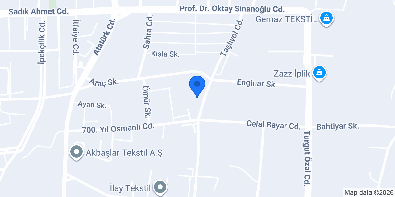 Hasmen Mefruşat Tekstil konumu
