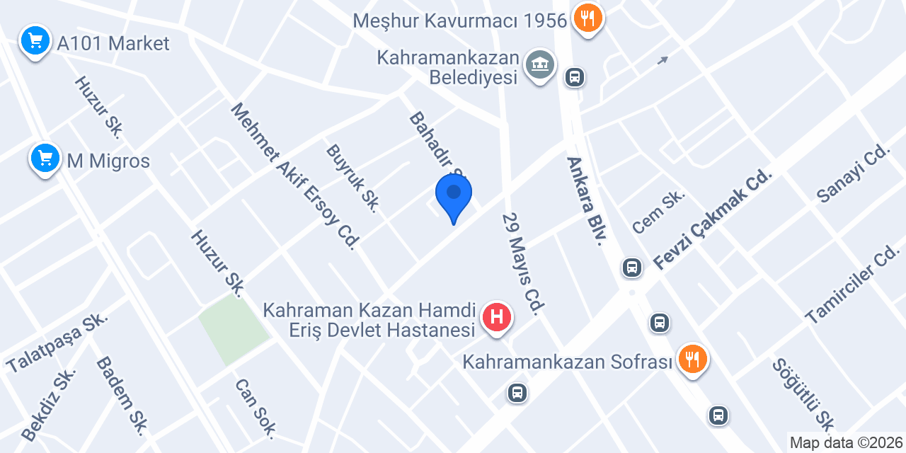 Kervan Dondurma konumu