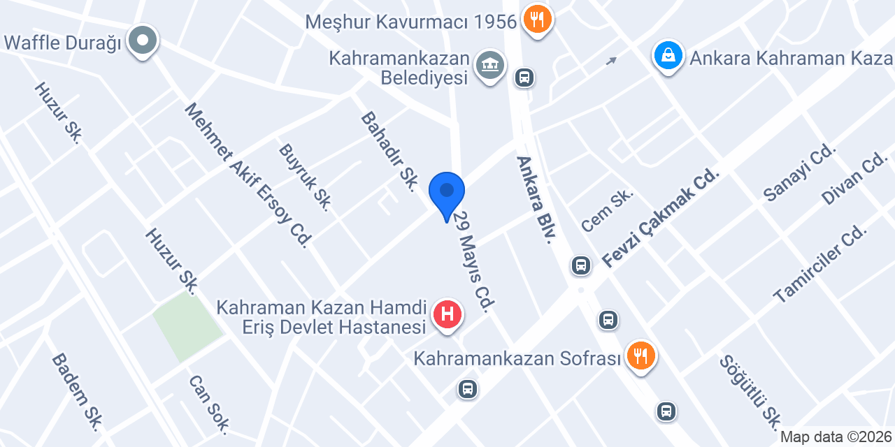 Akbank Kahramankazan Şubesi konumu