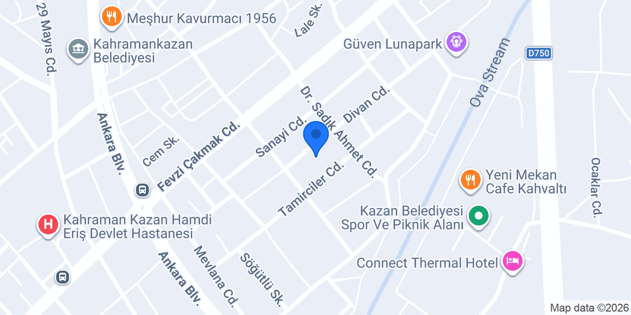 B&G Çelik Yapı konumu