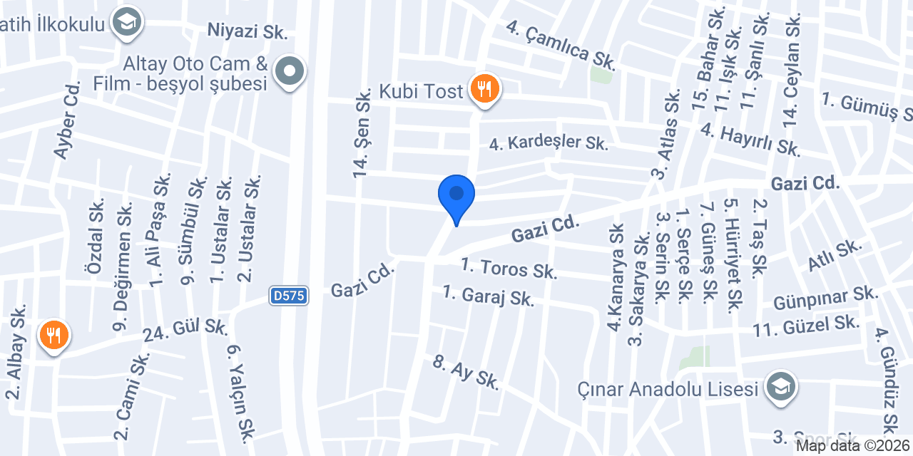 İkizler Pastanesi Kemerçeşme konumu