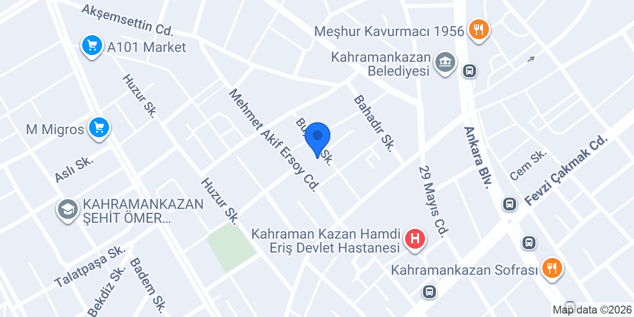 KAHRAMANKAZAN ÖZEL EĞİTİM MERKEZİ konumu