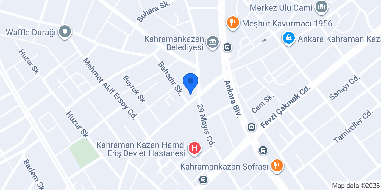 Çınar Pastanesi konumu