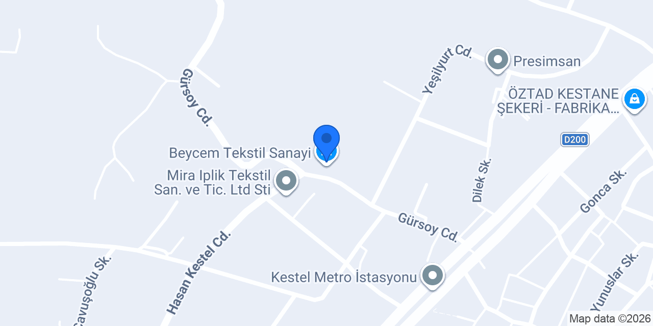 Beycem Tekstil Sanayi konumu