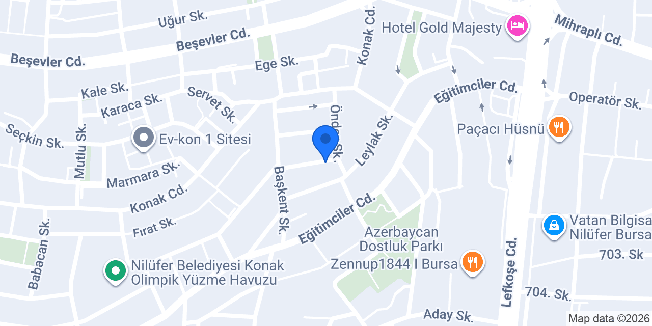 Emin Kadıoğlu Hair Galleria Bursa konumu
