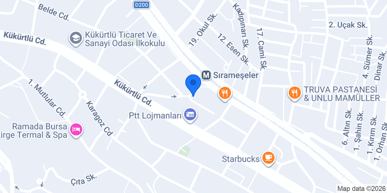 Sırameşeler Taksi konumu