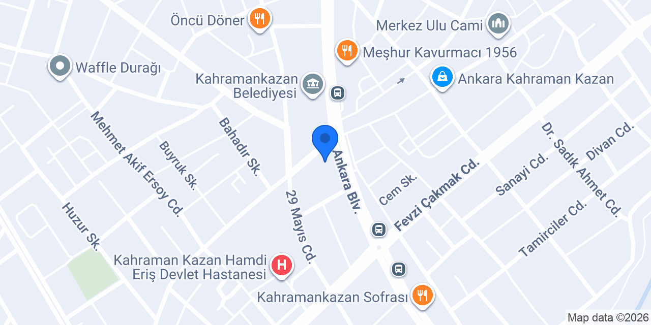 Kazan Maydonoz Döner konumu