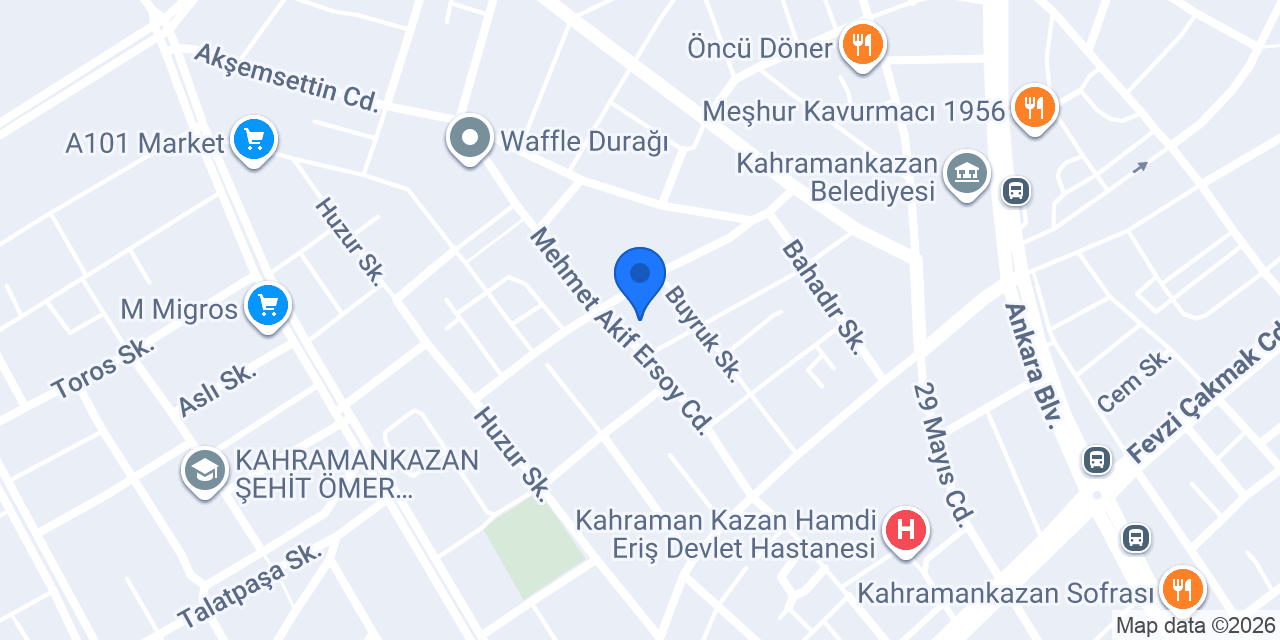 Kahramankazan çiçek&çikolata konumu