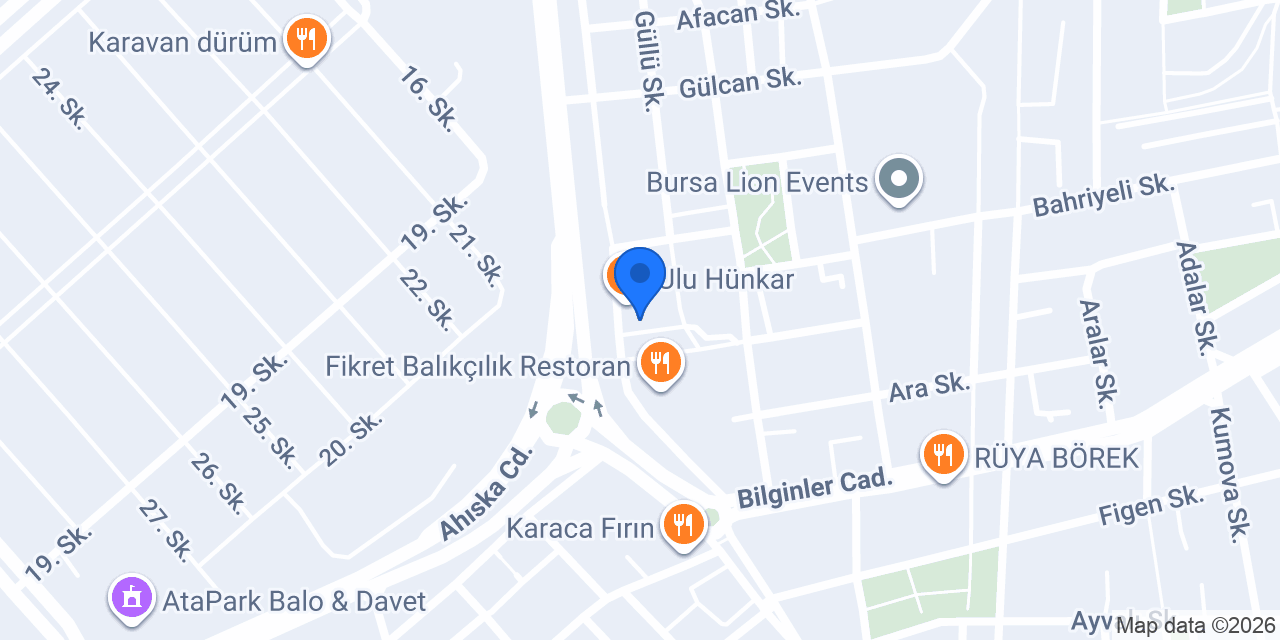 Güret Steakhouse Nilüfer konumu