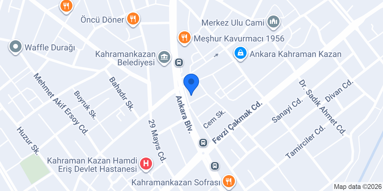 Özden Yapı Market Kazan/ÖZDEN Ticaret konumu