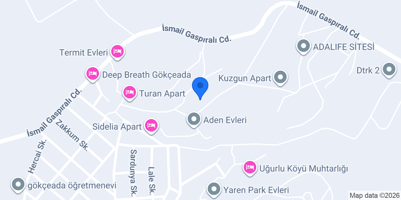Gökçeada Eva Taksi konumu