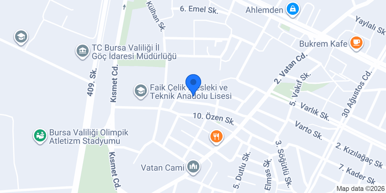 Bursa Vatan Eczanesi konumu