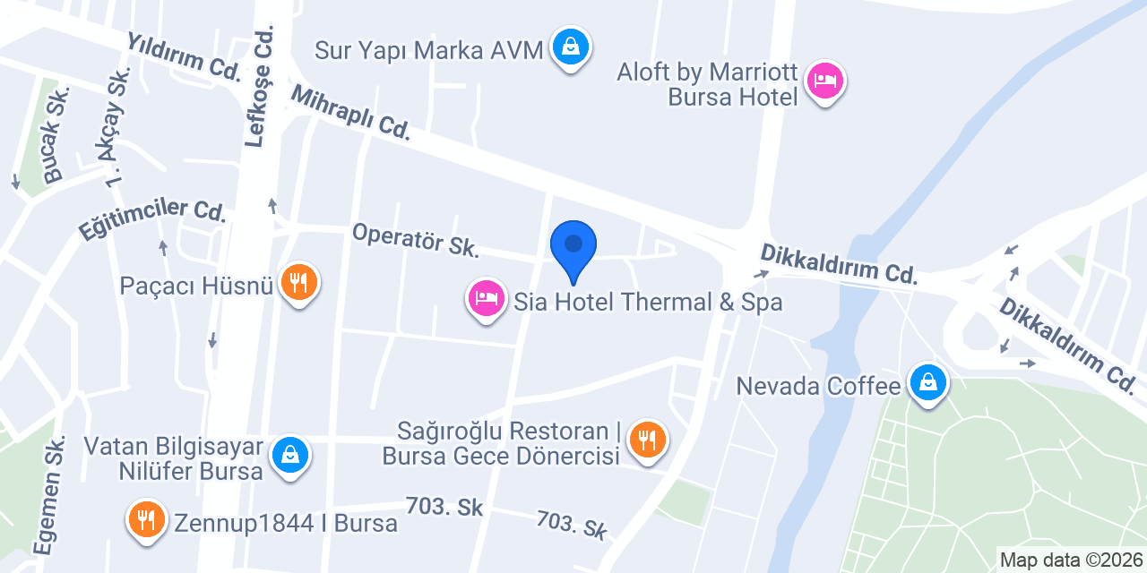 Bursa KOM Şube Müdürlüğü konumu