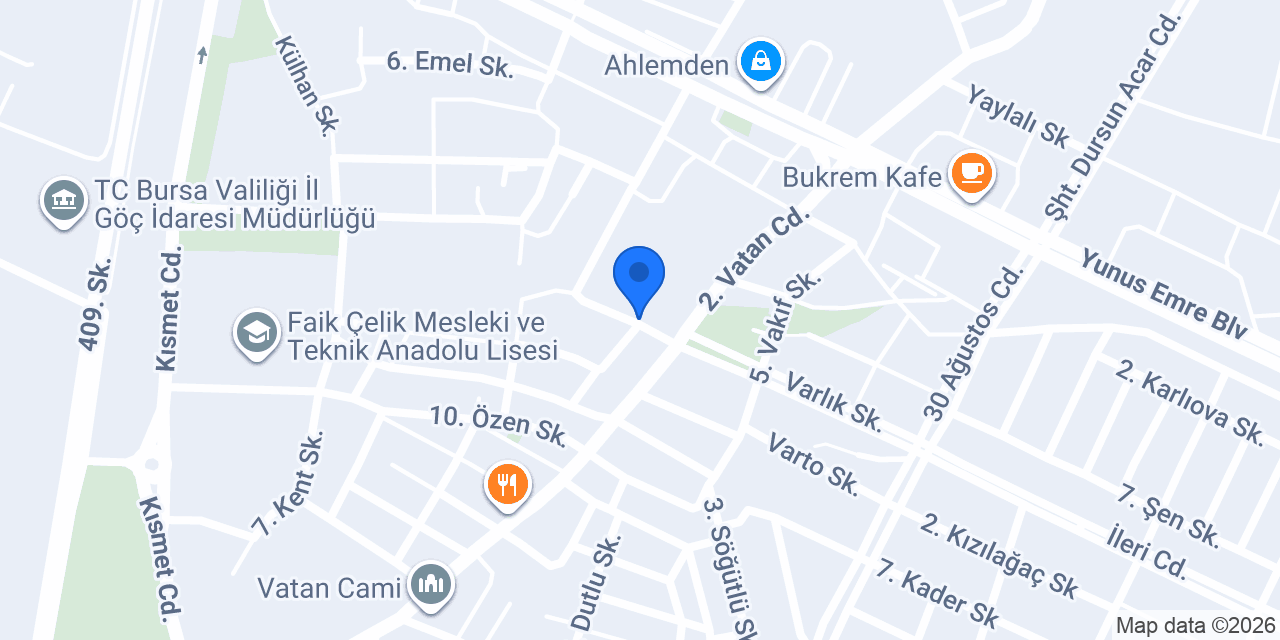 Cargox Bursa Şubesi – Yıldırım konumu