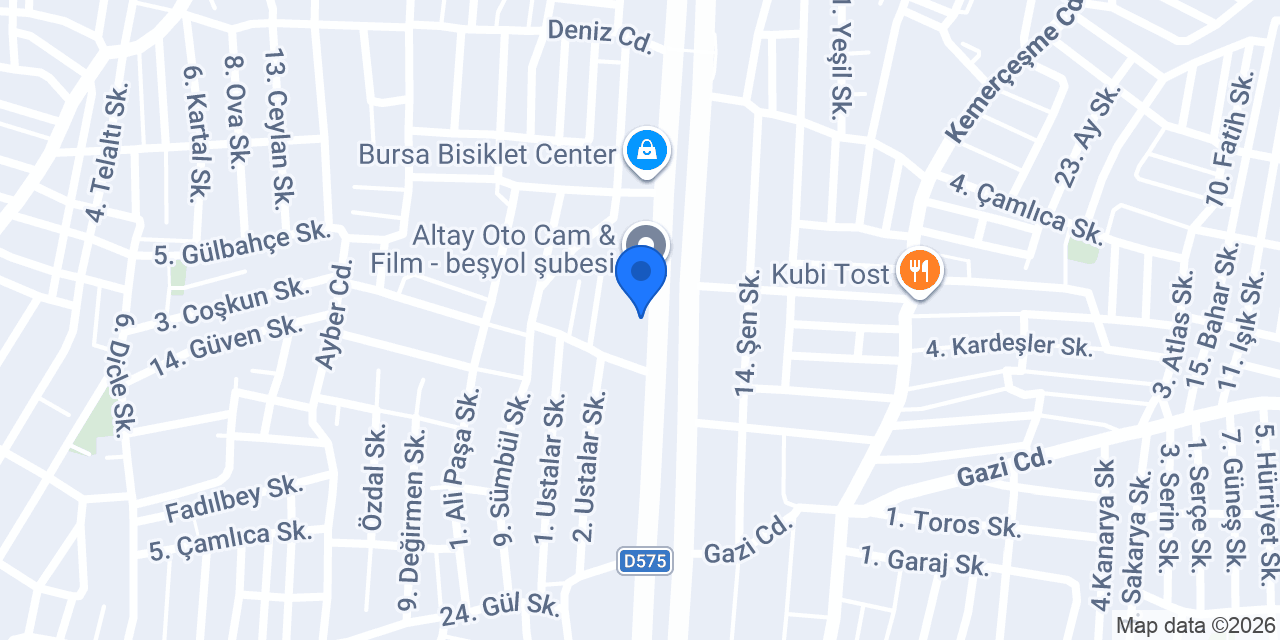 Bursa Stop Tamir konumu