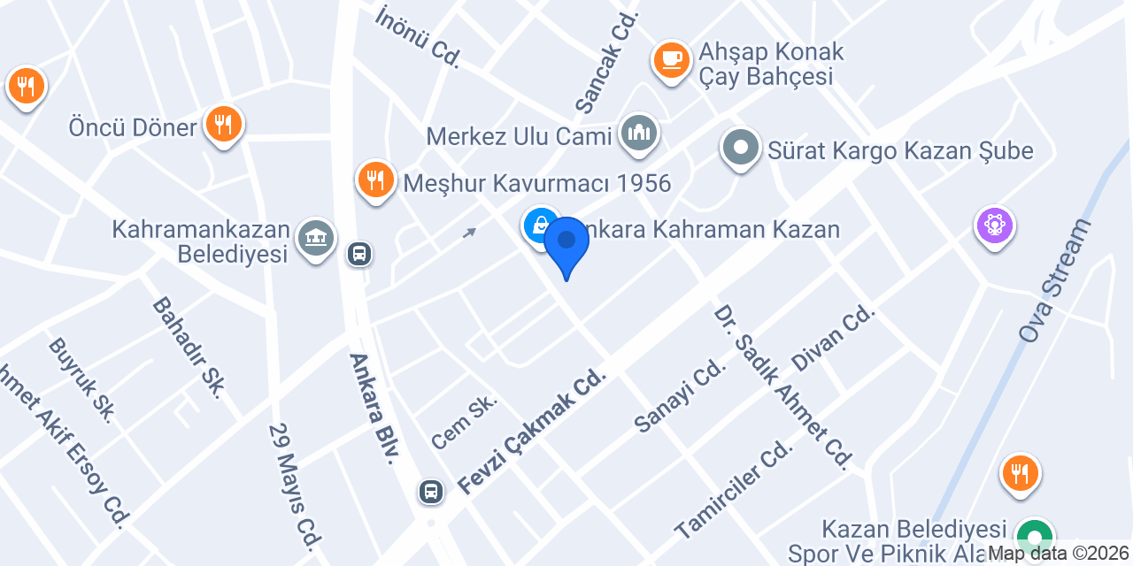 ARE Pizza Simit Cafe & Fast Food konumu
