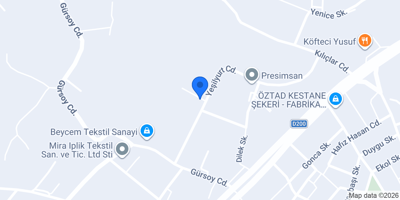 Esor Brode Tekstil konumu