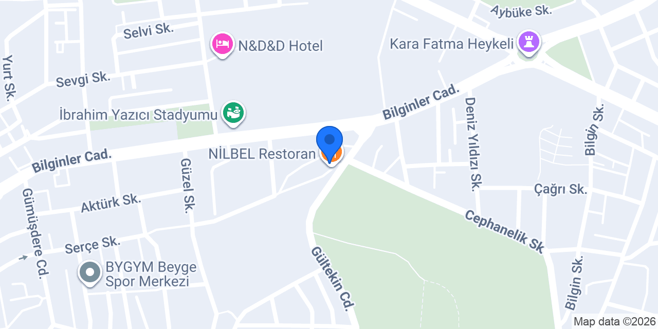 NİLBEL Restoran konumu